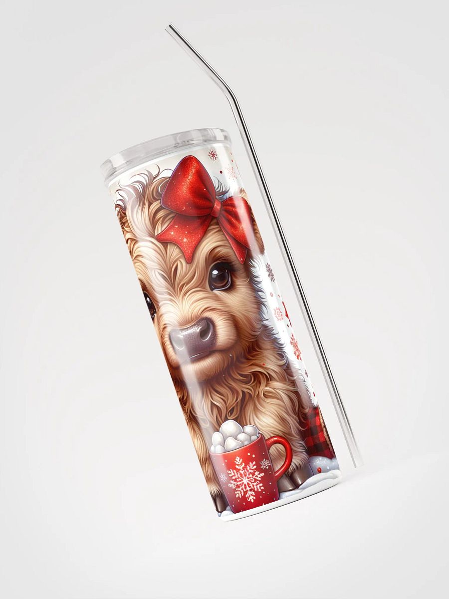 20 oz Christmas Cocoa Highland Cow Tumbler product image (5)