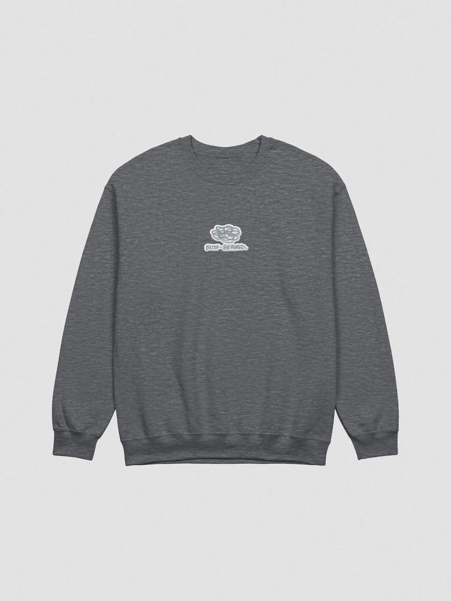 BUSY-BRAINED embroidered crewneck (grey bubble design) product image (5)