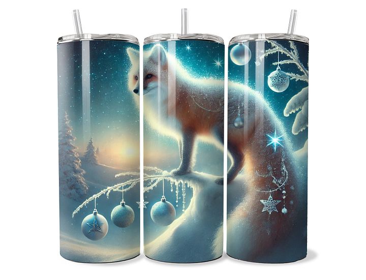 Frosted Dawn Fox Tumbler - 20oz Stainless Steel product image (1)