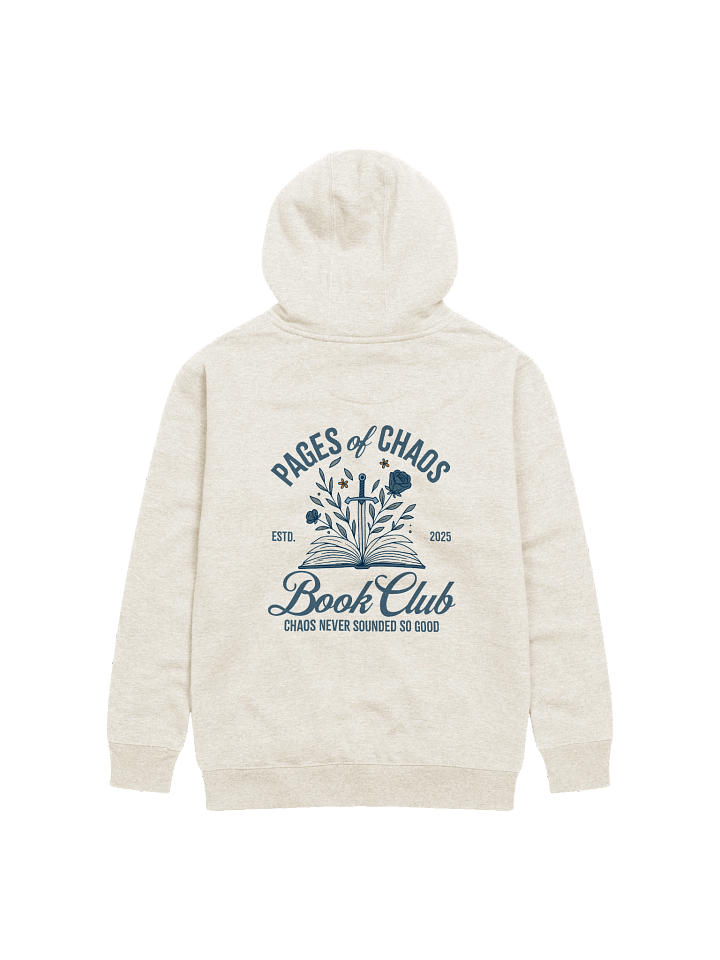 Pages of Chaos Book Club Hoodie (Front Logo, Light) product image (5)