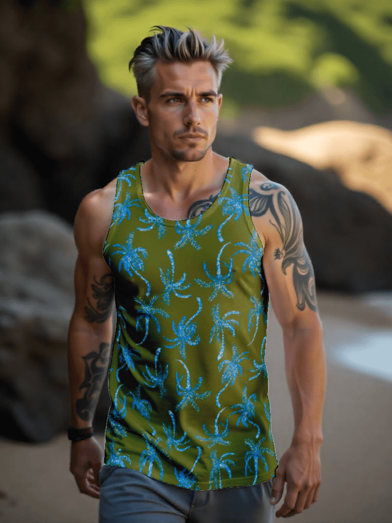 Neon Palmtree | Mens Tank Top product image (1)