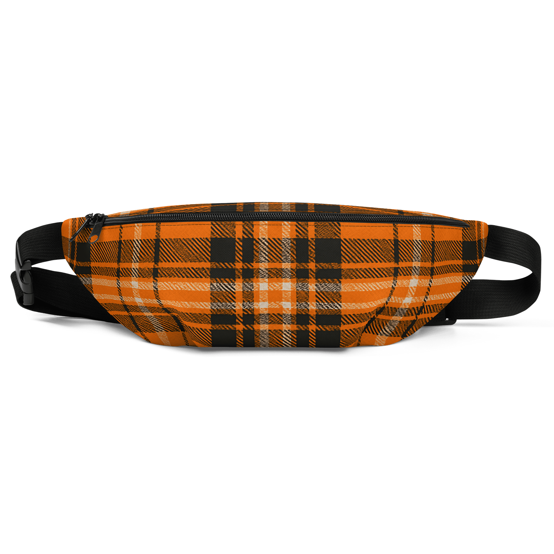 Orange Plaid Fanny Pack (Waist Bag) product image (1)