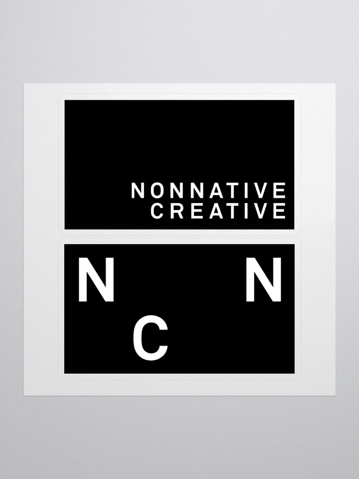 Nonnative Creative Logo Stickers (Black Background) product image (1)