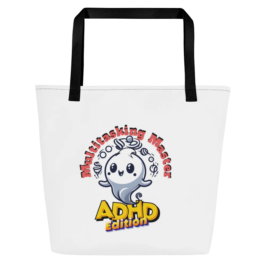 ADHD Multitasking Master Large Tote Bag w/ Pocket product image (1)