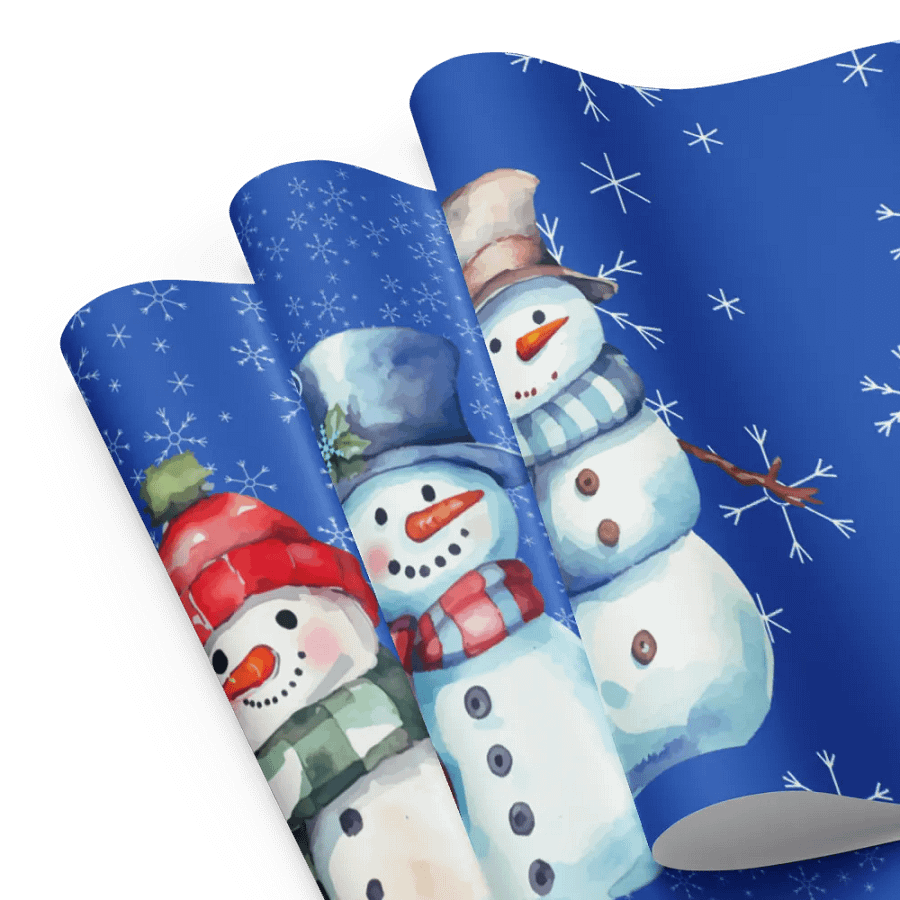 Cheerful Snowman Wrapping Paper Set product image (8)