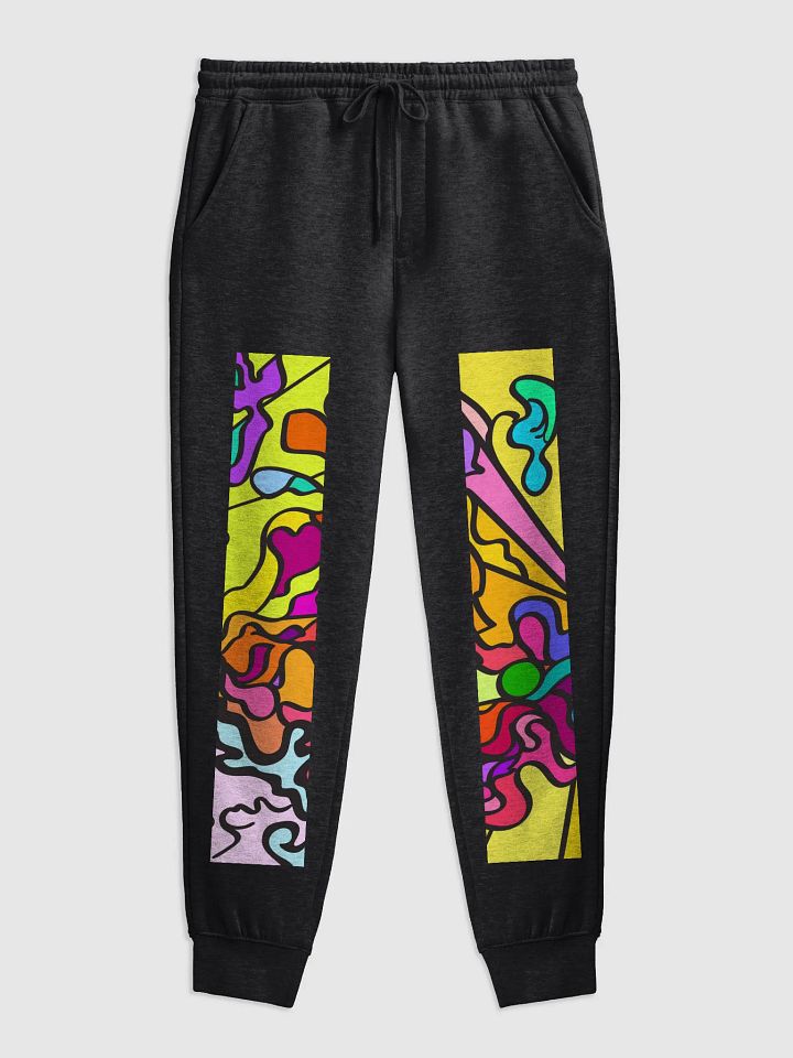 Vibrant Flowing Abstract Joggers - Wave at Sunset product image (3)