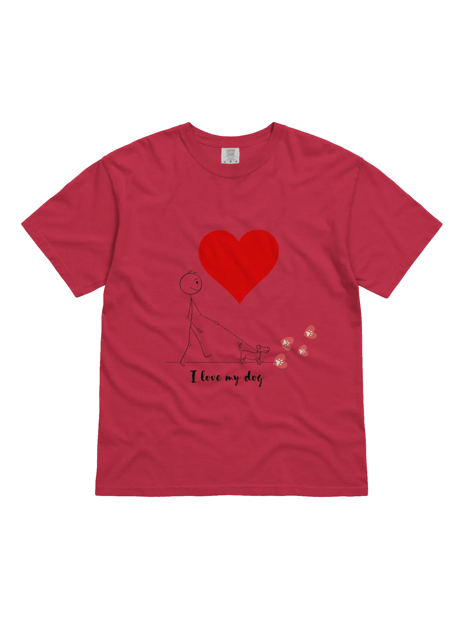 I Love My Dog Heavyweight T-Shirt product image (1)
