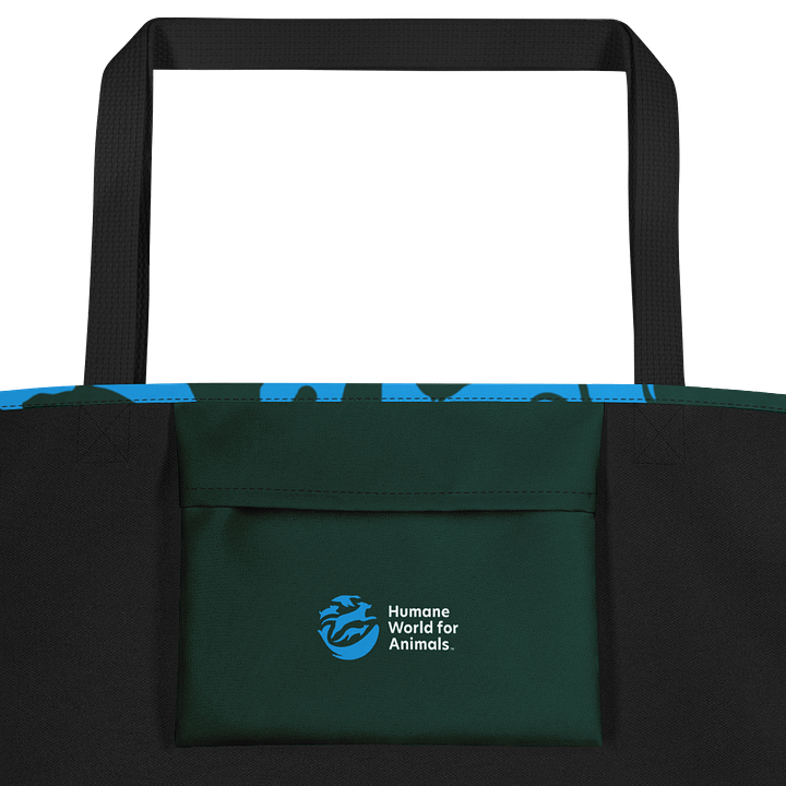 Large Animal Print tote with pocket product image (2)