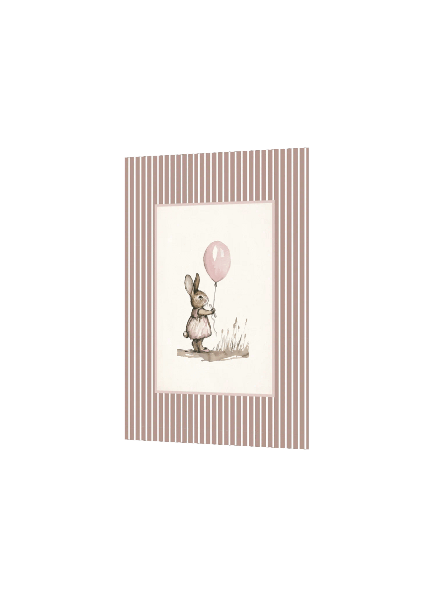 Vintage Pink Bunny Nursery Print product image (3)