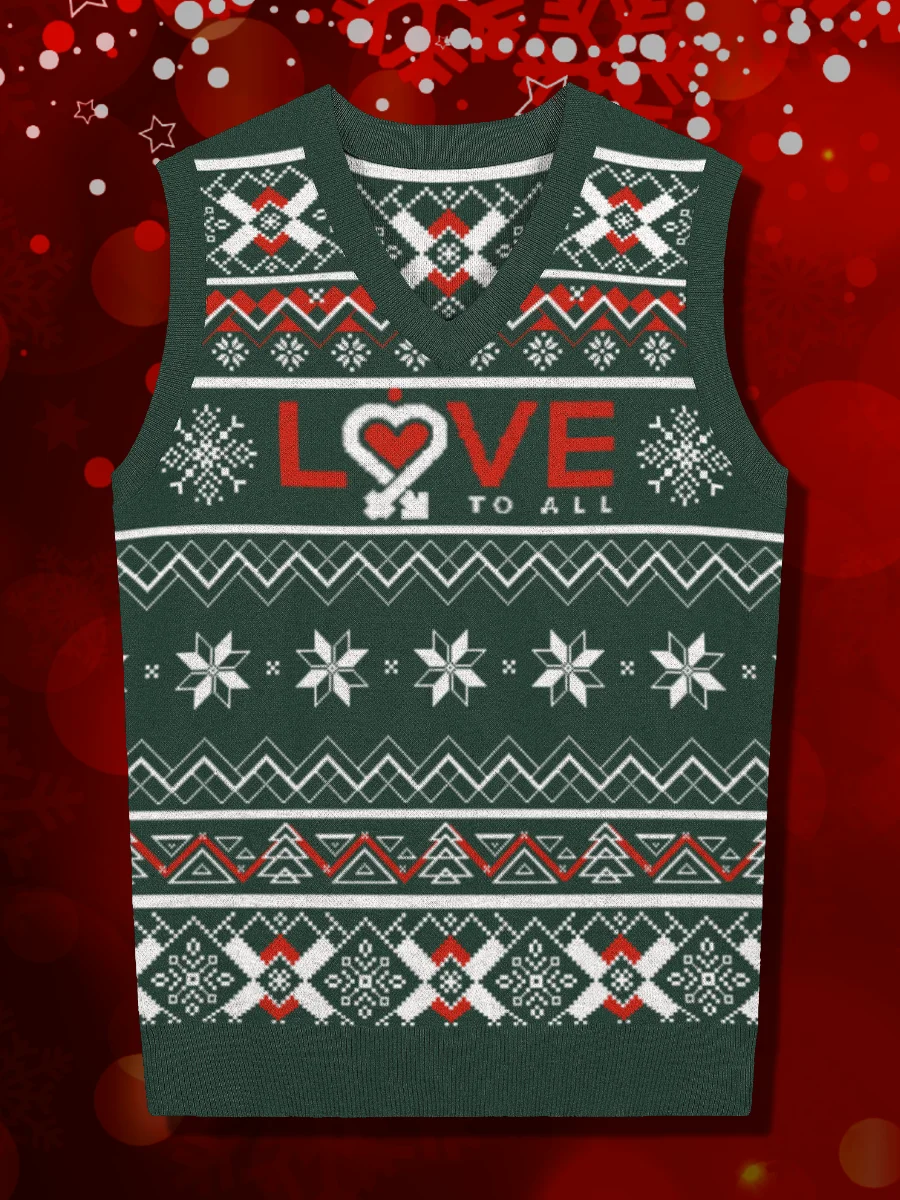 L2A Ugly Holiday Green V-Neck product image (1)