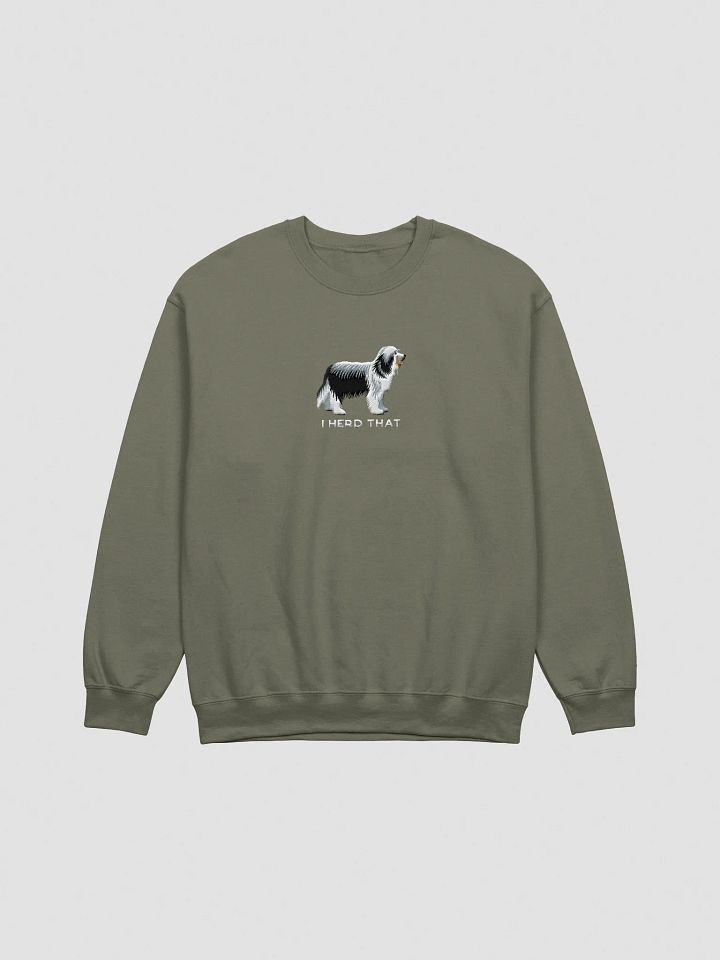 I Herd That Sweatshirt (Embroidered) of a Bearded Collie(Black & White) product image (13)