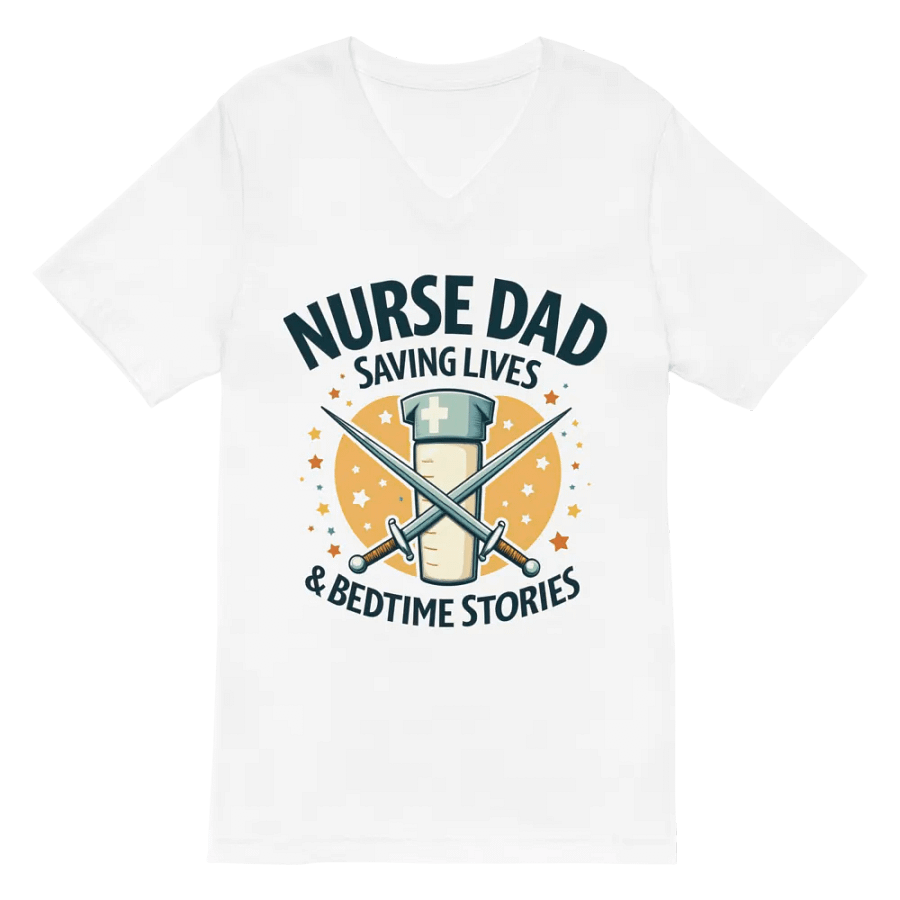 Nurse, Dad, Saving Lives, & bedtime stories T-shirt product image (2)