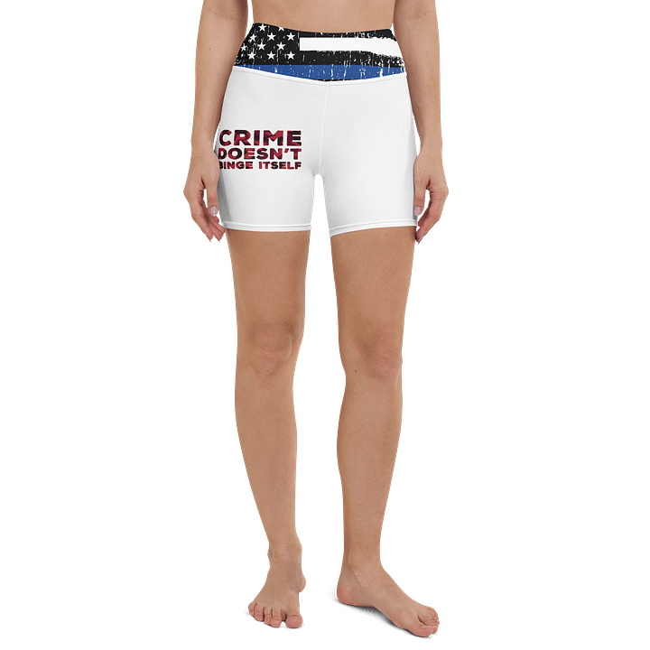 Nik The Hat | BACK THE BLUE Yoga Shorts – Summer ‘25 product image (2)