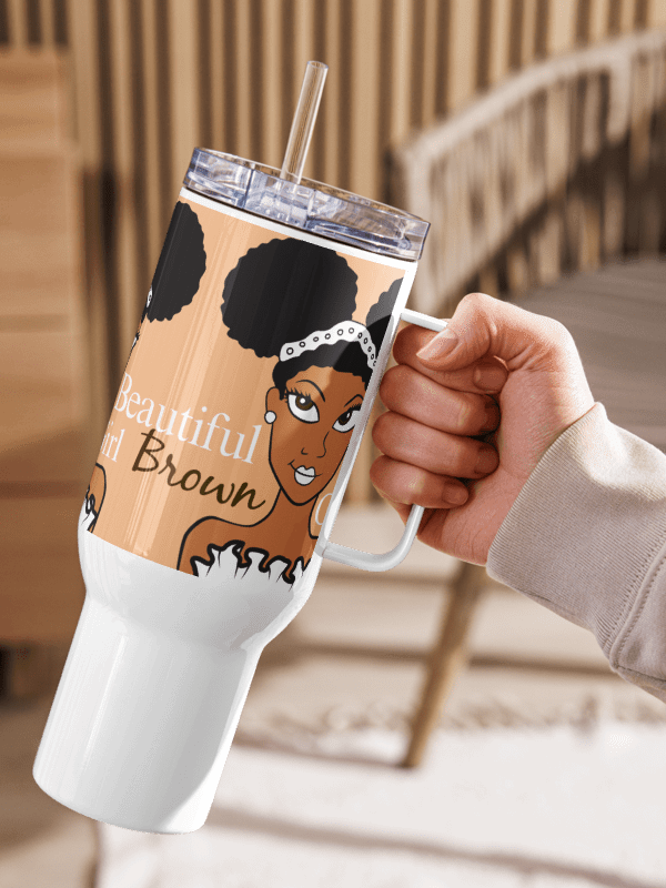 Beautiful Brown Girl Caramel Travel Mug product image (2)