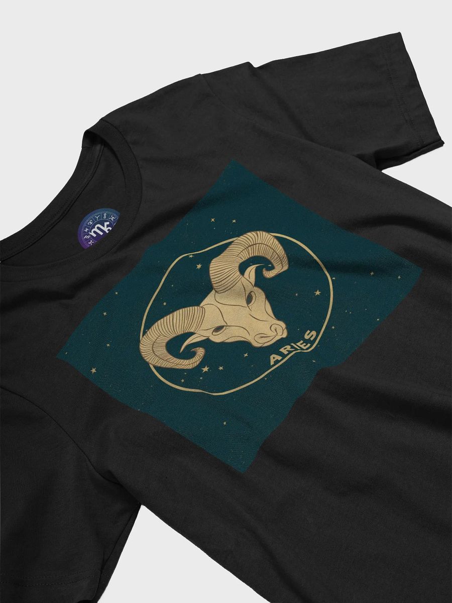 Exclusive Unisex Aries Zodiac T-Shirt - Cosmic Ram with Starry Celestial Design product image (5)