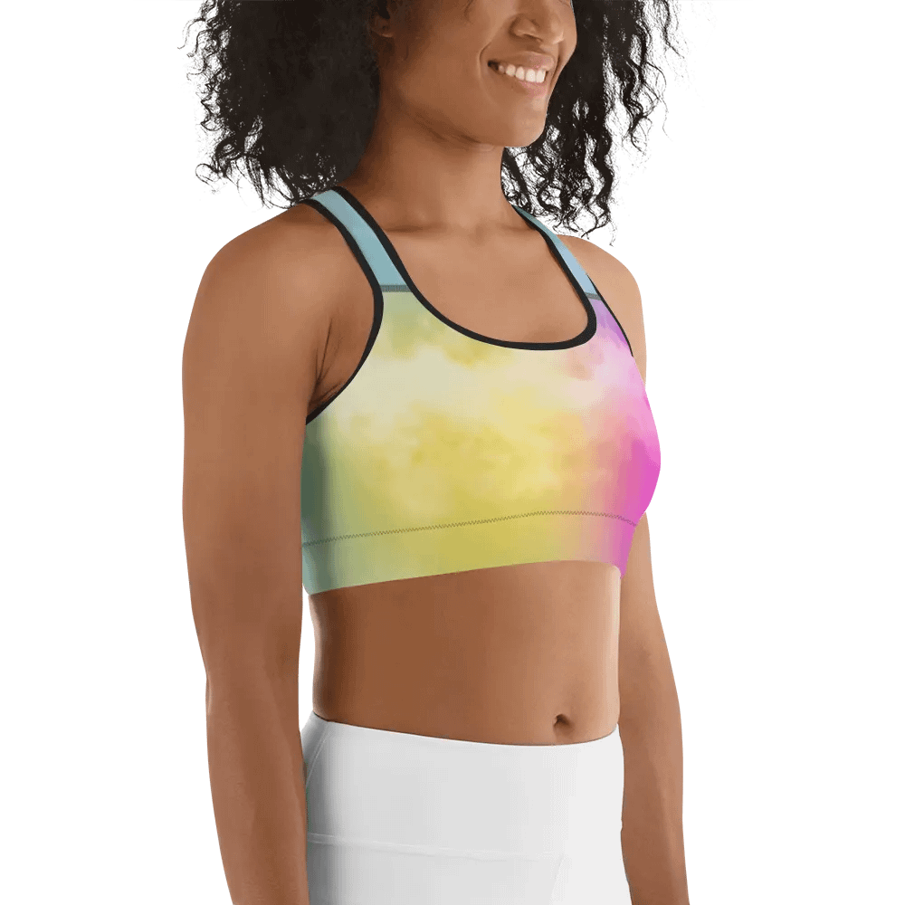 Blur cloud rainbow Design Sports Bra - V3 product image (11)