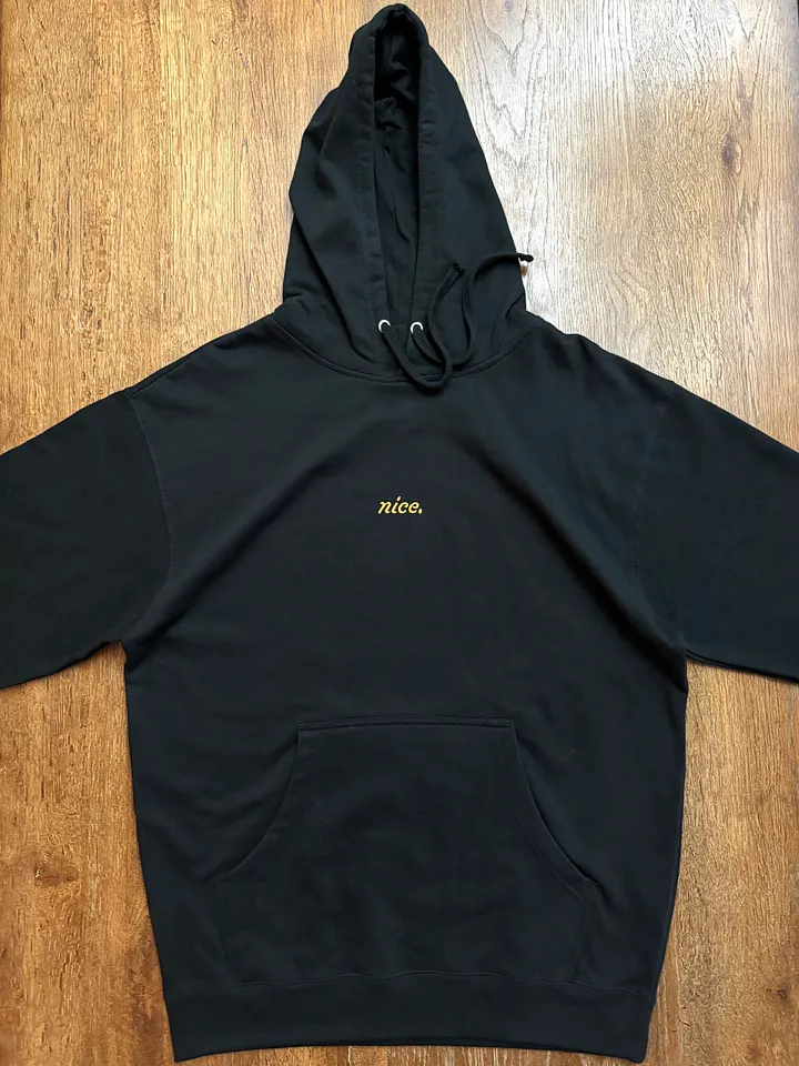 Nice. Gold Embroidered Hoodie (Black) product image (1)