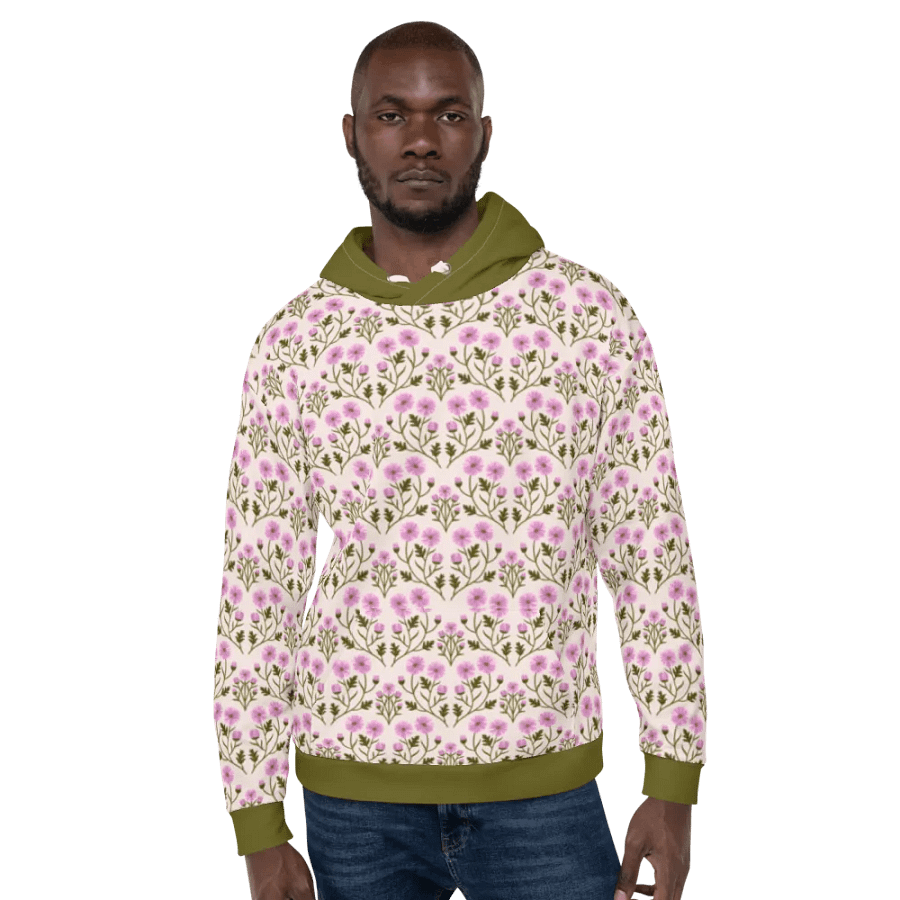 Harmony of Mums - Pink and Green - All Over Hoodie product image (6)
