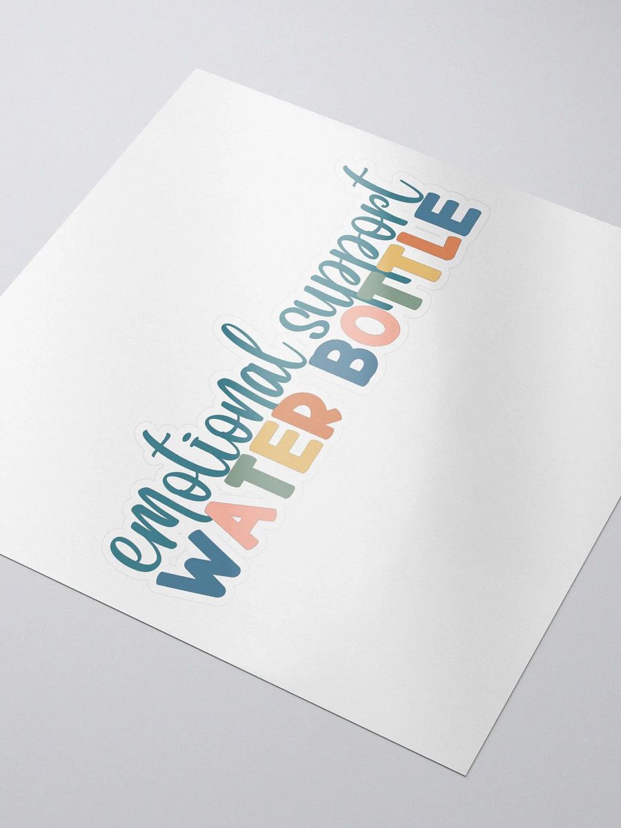 Emotional Support Water Bottle Kiss-Cut Sticker product image (3)