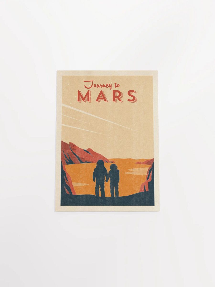 Journey to Mars — Vintage space poster, retro space art, propaganda poster, retrofuturism art, retro sci-fi print product image (8)