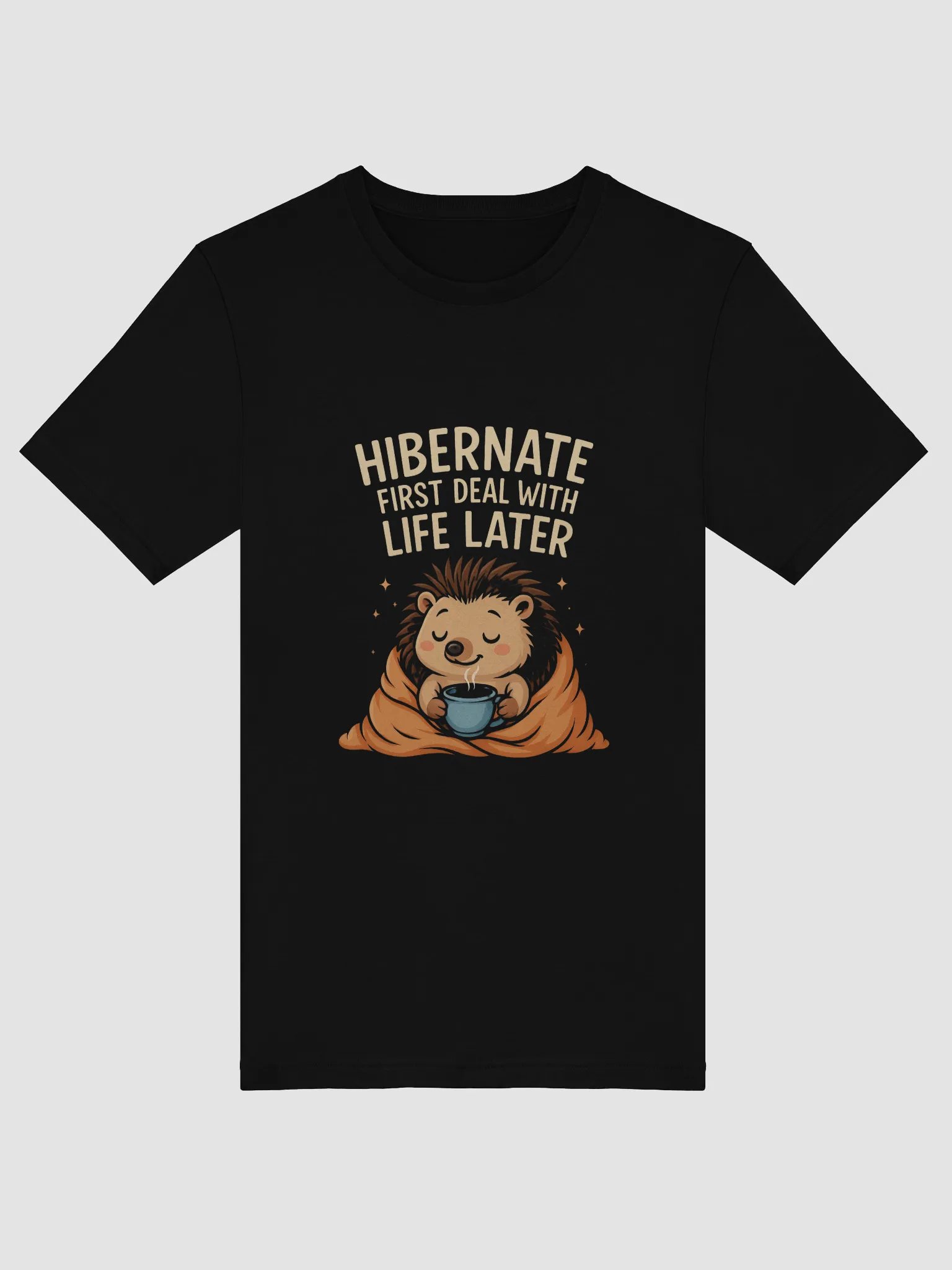Cozy Hibernate Hedgehog T-Shirt product image (1)
