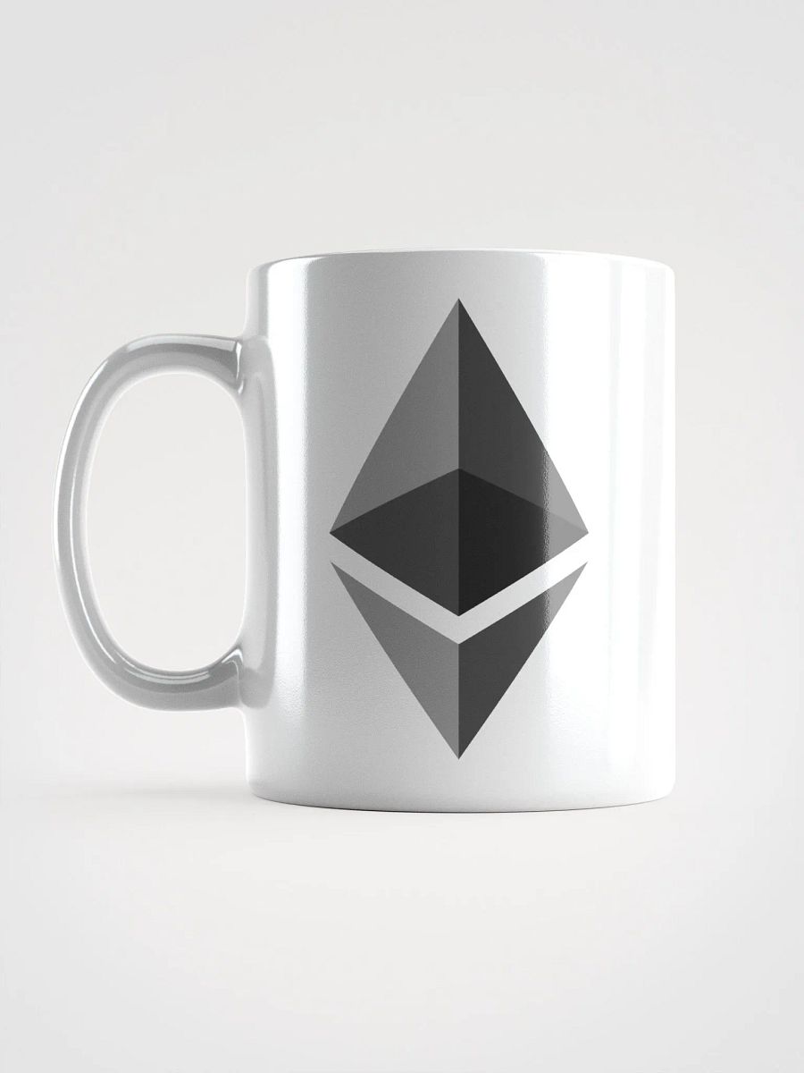 Ethereum Logo White Glossy Mug product image (6)
