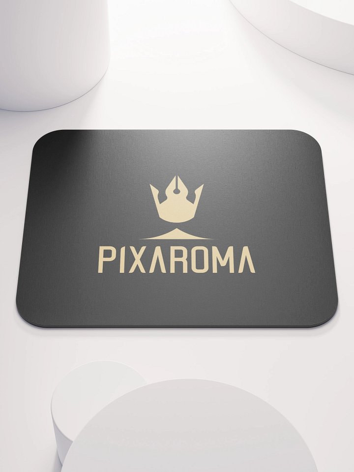 Pixaroma Gold Logo Mouse Pad (Black Edition) product image (1)