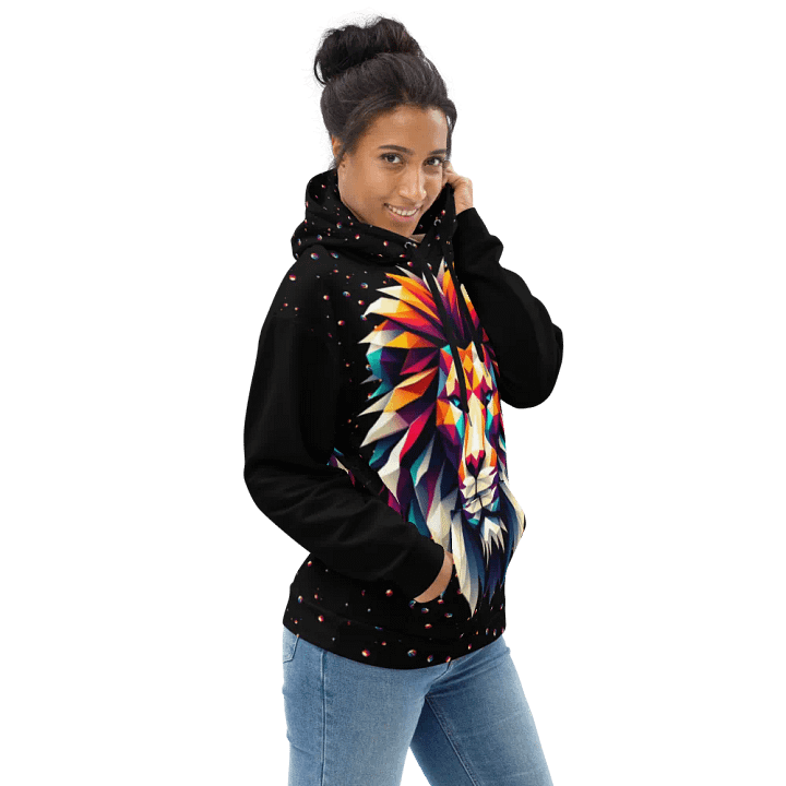 Regal Leo Zodiac Geometric Lion Hoodie product image (2)