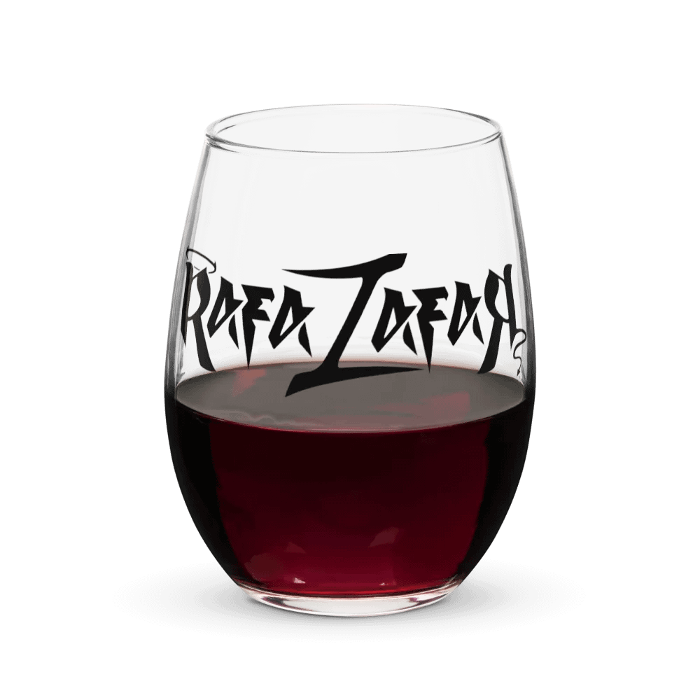 RafaZafar Logotext Stemless Winglass (black) product image (5)