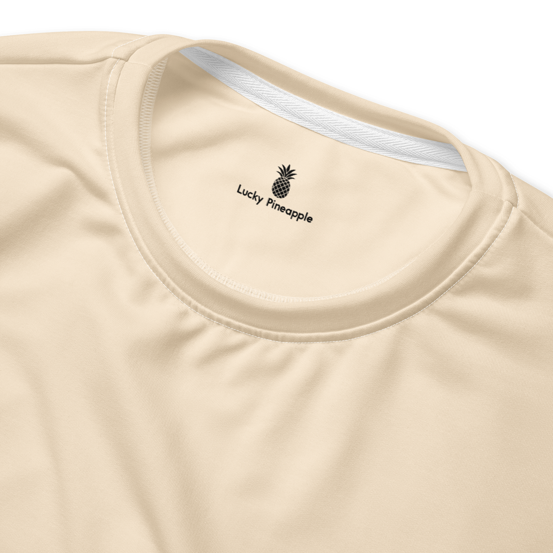 Cream Beige Solid Color Eco Friendly Unisex Sweatshirt product image (4)
