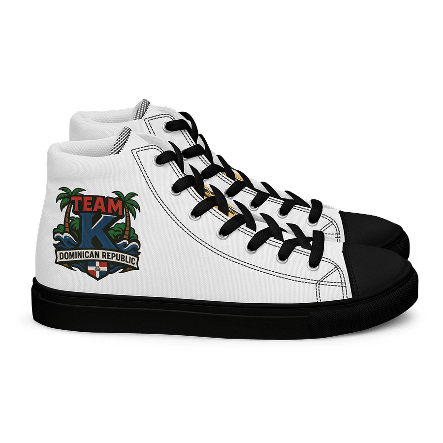 TEAM K Dominican Republic Women's High Top Canvas Shoes product image (2)