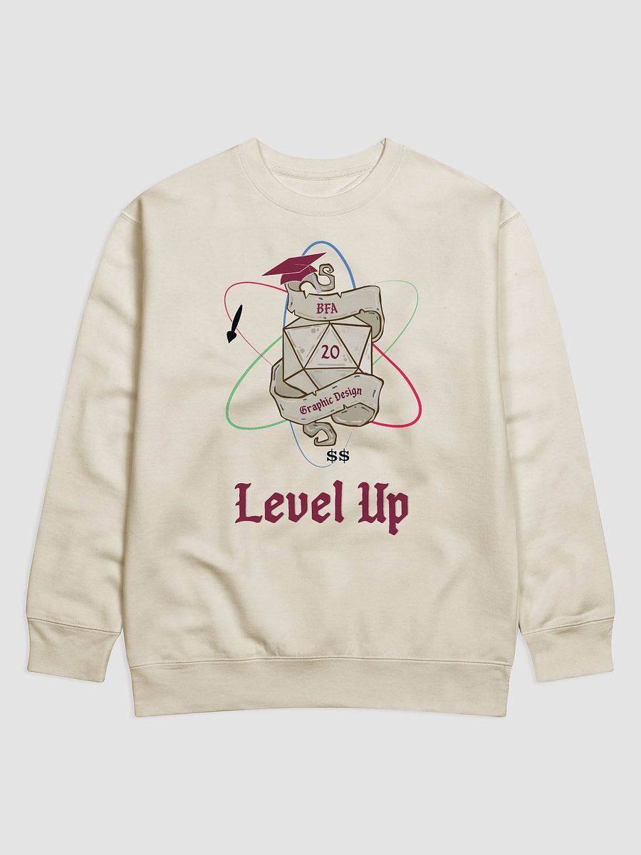 "Level Up" Graduation Sweatshirt – BFA Graphic Design Edition product image (1)
