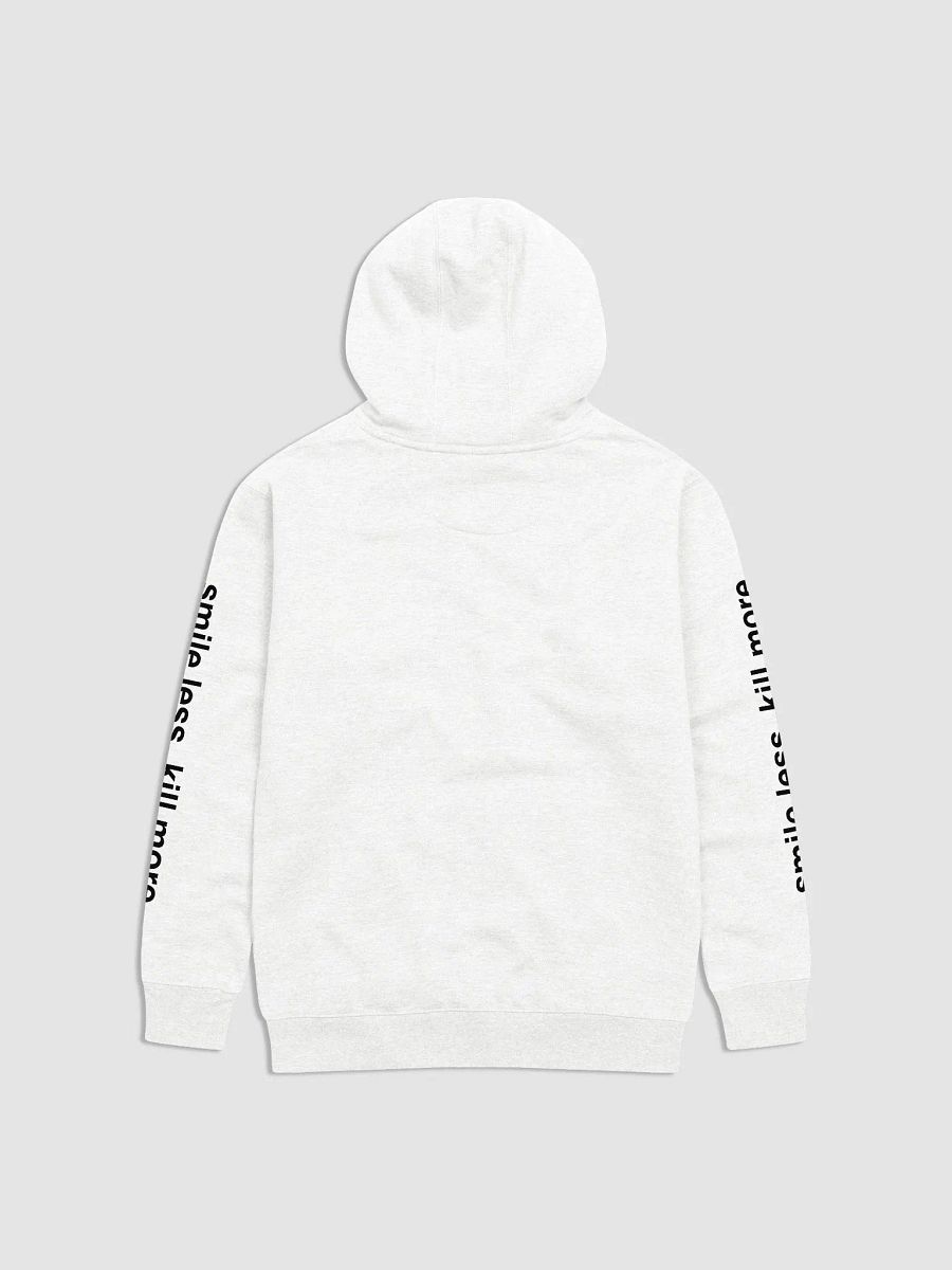 Smile less, Kill more White hoodie product image (2)