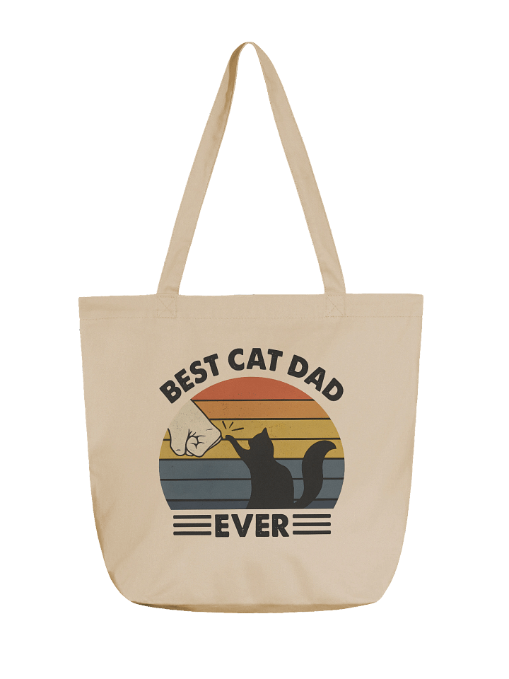 Cat Themed Tote Bag for Cat Dads – Best Cat Dad Ever Gift Idea product image (1)