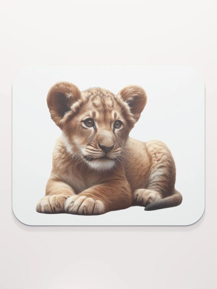 Gentle Puppy Lion Cub Mouse Pad product image (2)