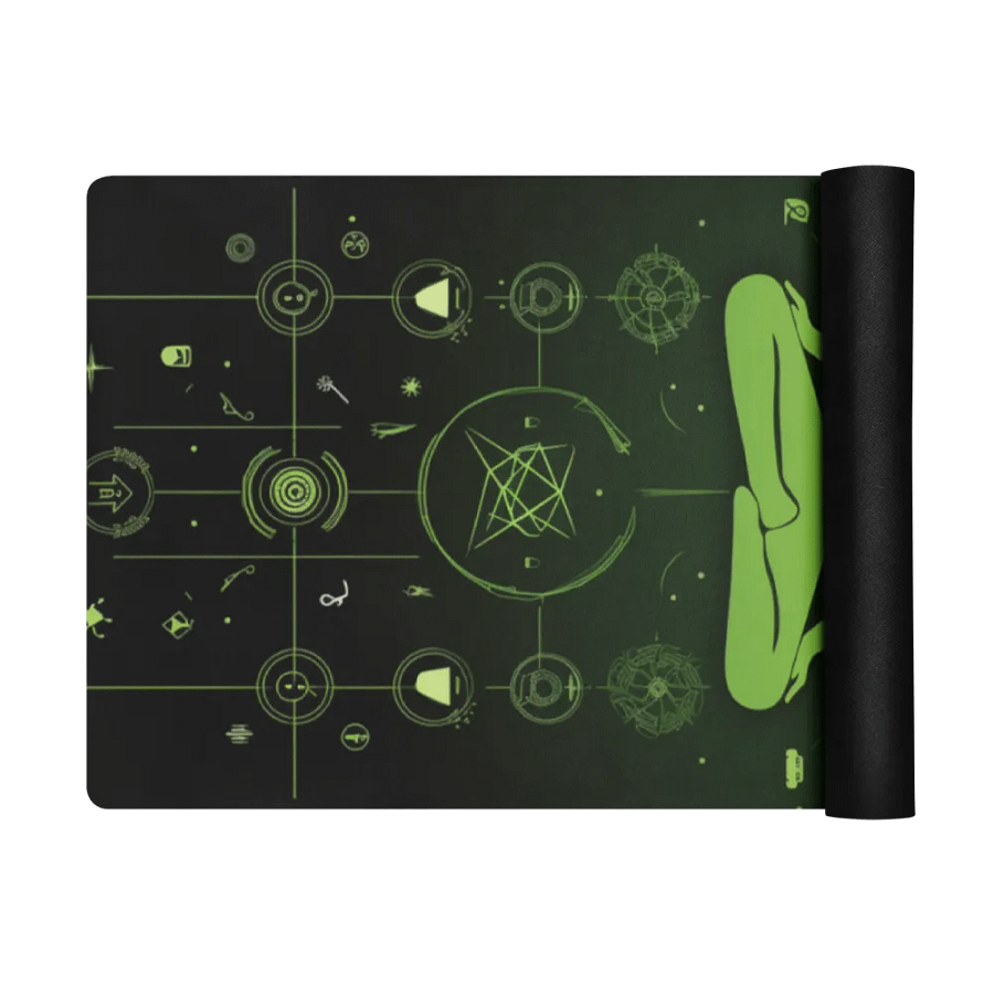 Premium Yoga Mat Featuring Dark Green Sukhasana Vibe product image (6)