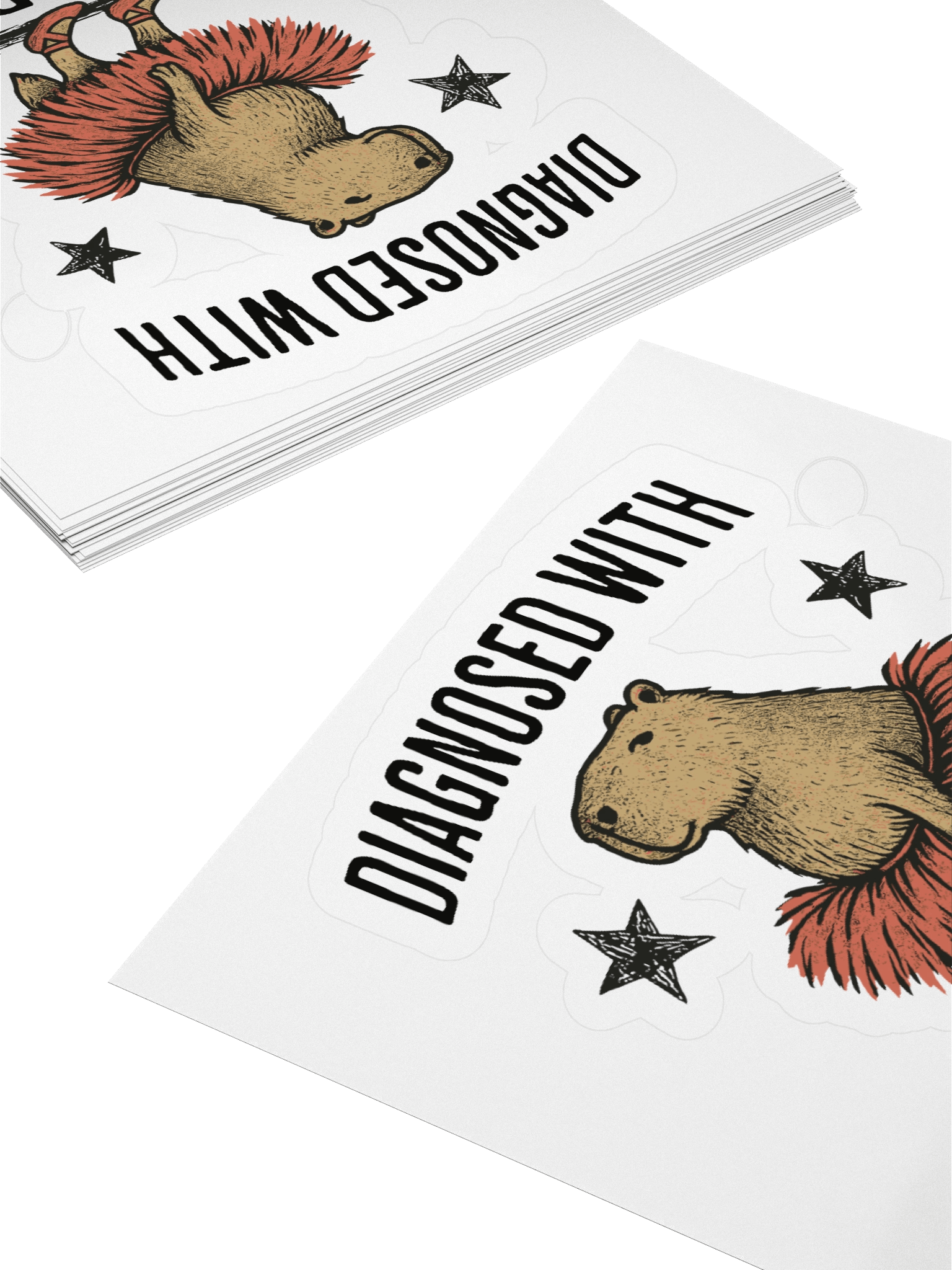 Slay-DHD Capybara Kiss Cut Stickers product image (10)