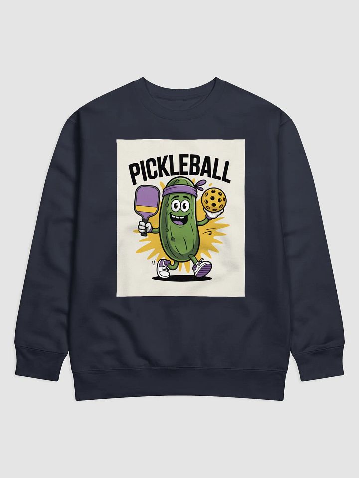 "Pickleball Power" Funny Cartoon Pickle Sweatshirt product image (1)