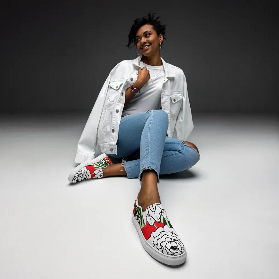 ''Tropical Bliss' Women's Slip-On Canvas Shoes product image (7)