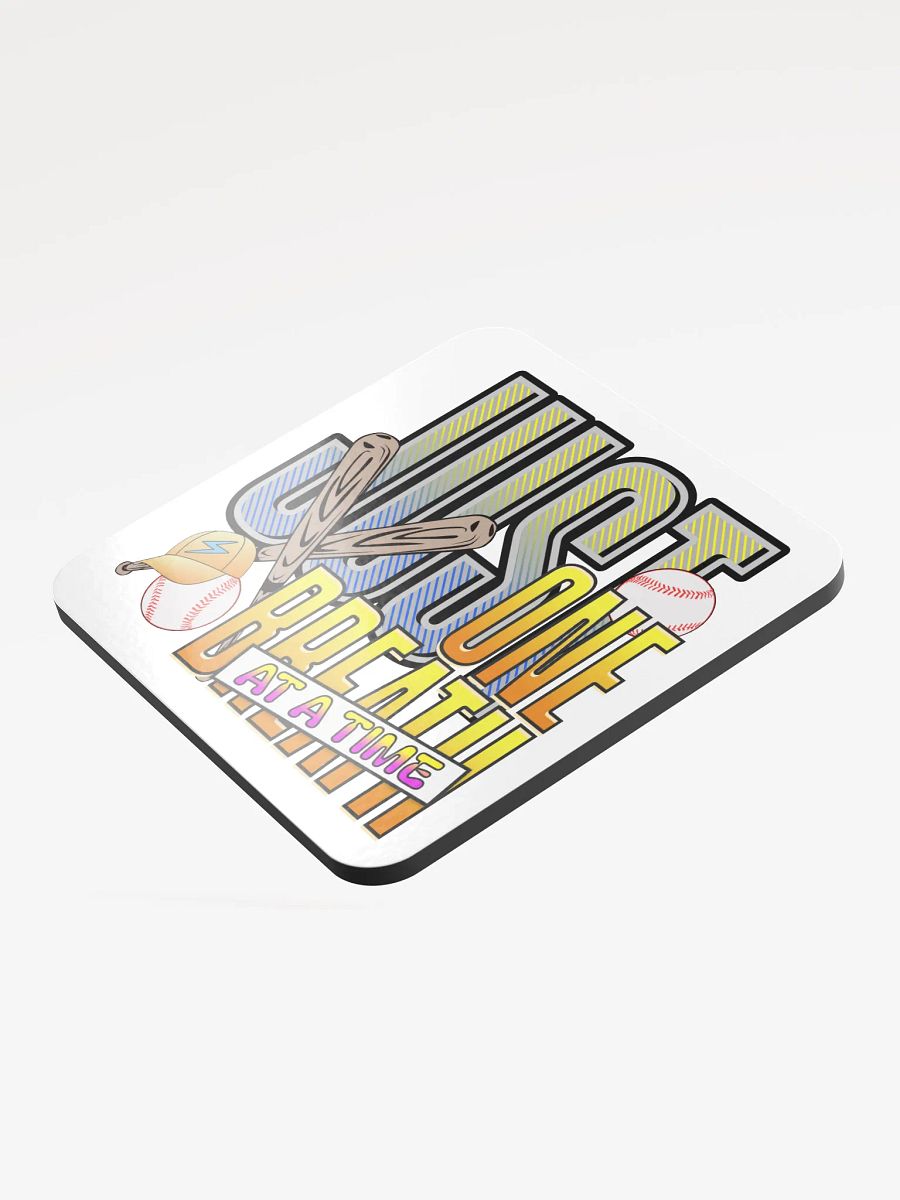 Just One Breath At A Time Baseball Inspirations Cork Coaster product image (4)