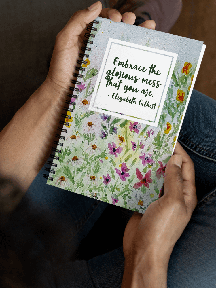Embrace the Glorious Mess that You Are Wildflowers Notebook product image (6)