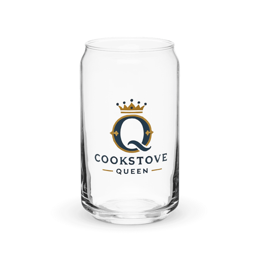 Cookstove Queen Glass Travel Cup with Bamboo Lid and Metal Straw product image (1)