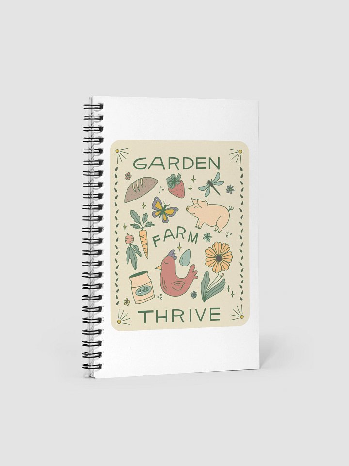 Tan Garden. Farm. Thrive. Illustrated Notebook product image (1)