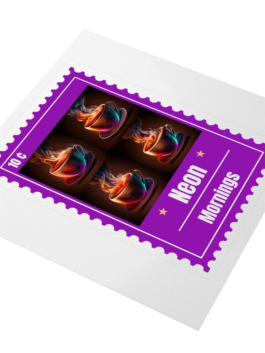 Neon Mornings Kiss Cut Sticker product image (3)