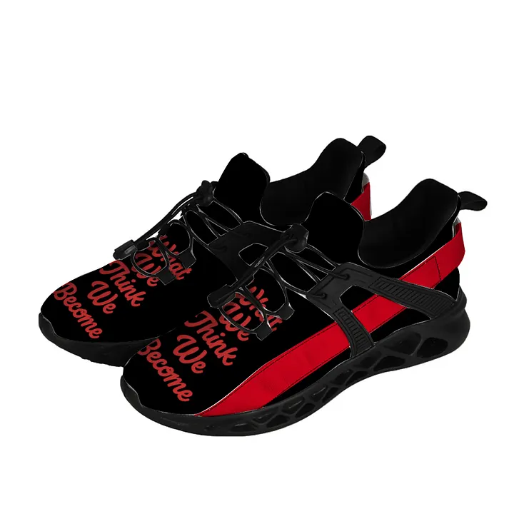 What,We,Think,We,Become Unisex Elastic Sport Sneakers Non-slip product image (1)