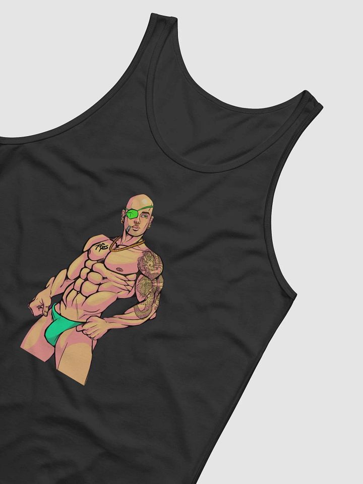 Green pirate eyed GGG Black tank top product image (2)