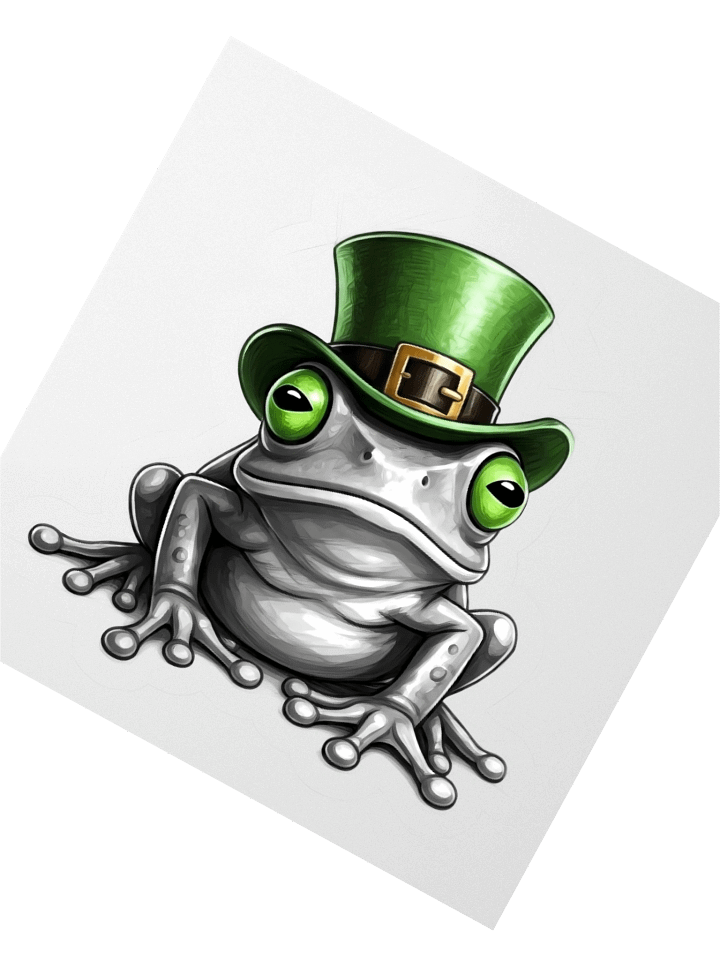 St. Patrick's Day Frog Sticker product image (6)