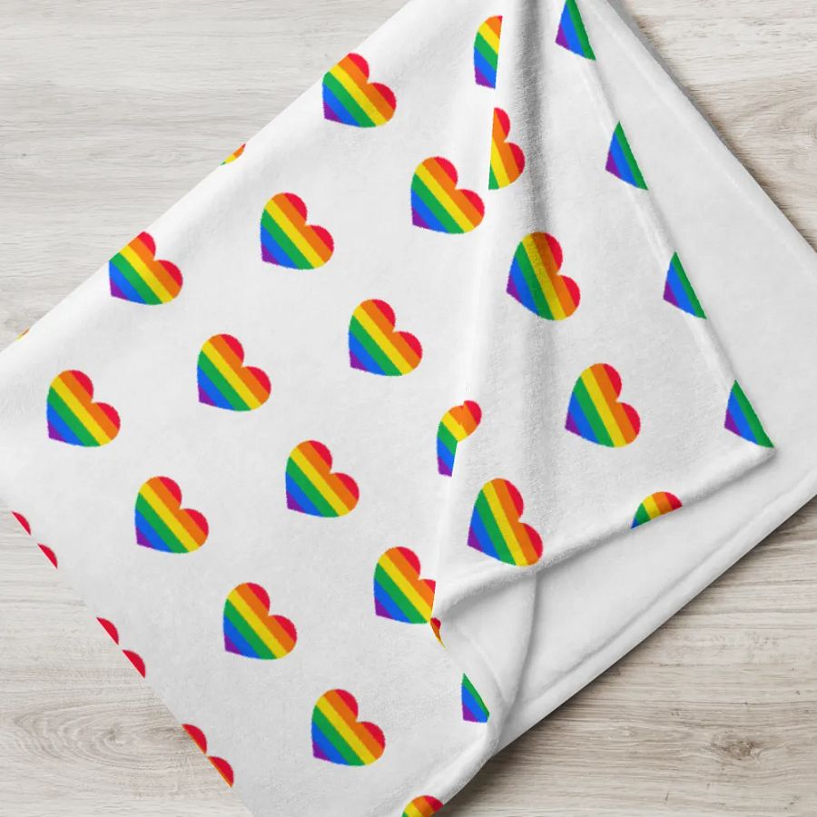 Rainbow Heart Blanket product image (6)
