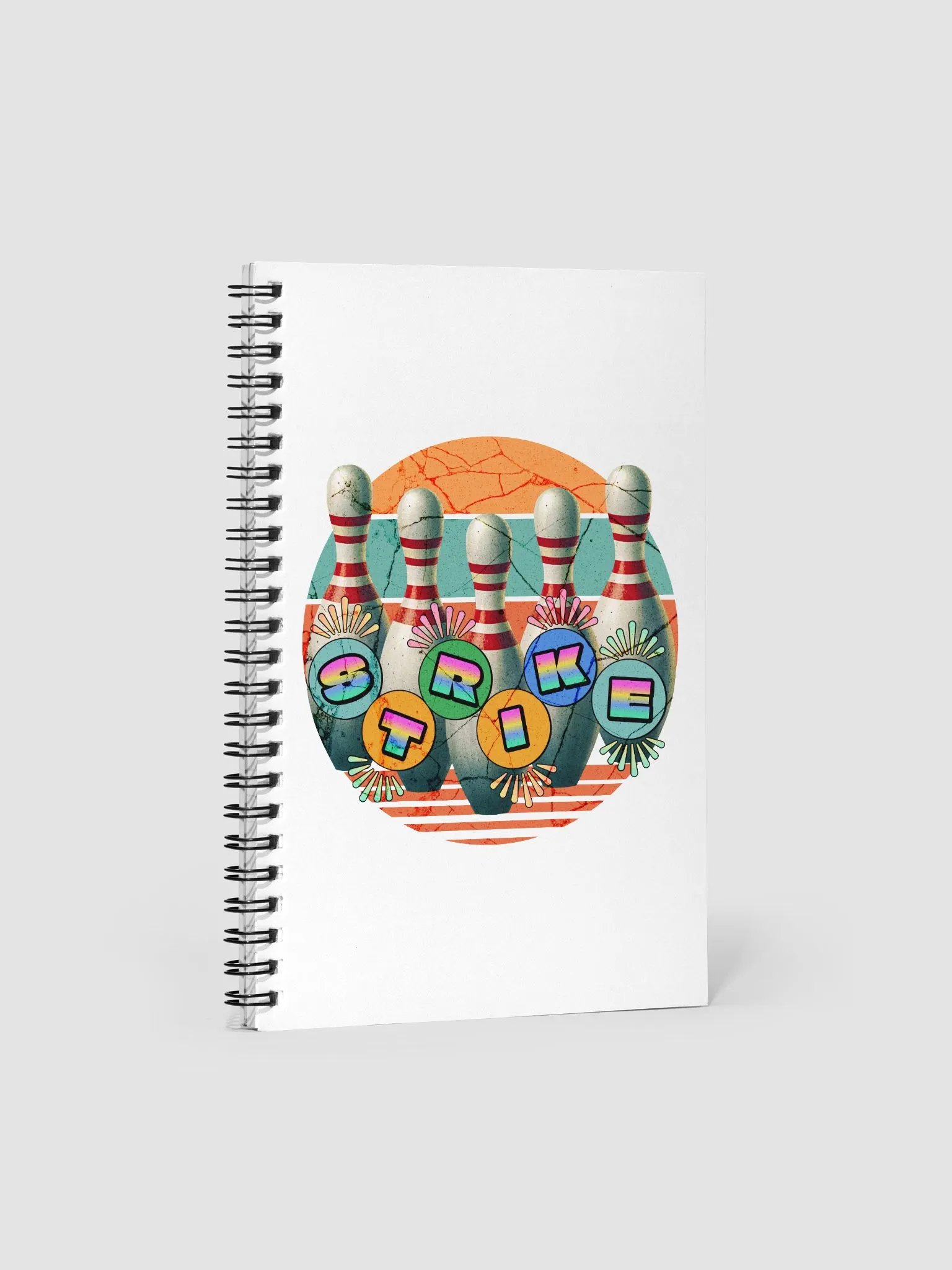 Bowling Pins Strike Radiant Spiral Notebook product image (2)