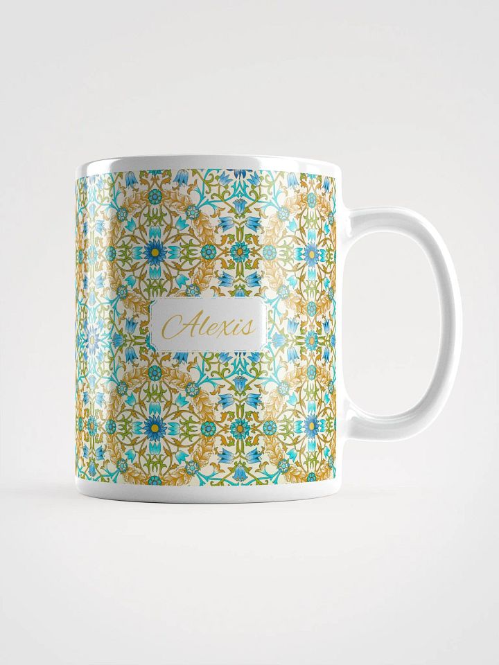 Personalized Vine Pattern White Glossy Mug product image (1)
